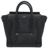 セリーヌ CELINE ラゲージ ナノ ショッパー 189243DRU.38NO ブラック カーフ ドラムドカーフレザー 2WAYバッグ シルバー金具 黒 ハンドバッグ ショルダー