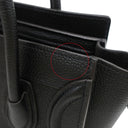 セリーヌ CELINE ラゲージ ナノ ショッパー 189243DRU.38NO ブラック カーフ ドラムドカーフレザー 2WAYバッグ シルバー金具 黒 ハンドバッグ ショルダー
