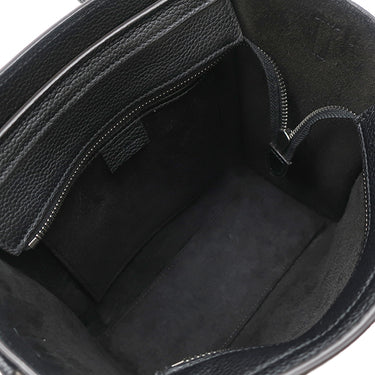 セリーヌ CELINE ラゲージ ナノ ショッパー 189243DRU.38NO ブラック カーフ ドラムドカーフレザー 2WAYバッグ シルバー金具 黒 ハンドバッグ ショルダー