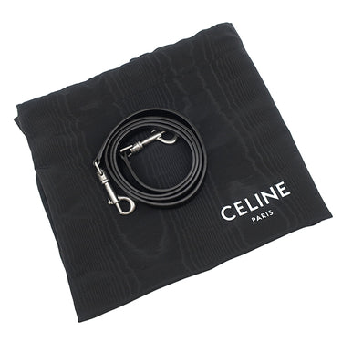 セリーヌ CELINE ラゲージ ナノ ショッパー 189243DRU.38NO ブラック カーフ ドラムドカーフレザー 2WAYバッグ シルバー金具 黒 ハンドバッグ ショルダー