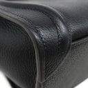 セリーヌ CELINE ラゲージ ナノ ショッパー 189243DRU.38NO ブラック カーフ ドラムドカーフレザー 2WAYバッグ シルバー金具 黒 ハンドバッグ ショルダー