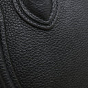 セリーヌ CELINE ラゲージ ナノ ショッパー 189243DRU.38NO ブラック カーフ ドラムドカーフレザー 2WAYバッグ シルバー金具 黒 ハンドバッグ ショルダー