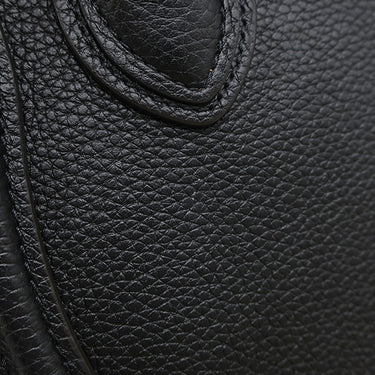 セリーヌ CELINE ラゲージ ナノ ショッパー 189243DRU.38NO ブラック カーフ ドラムドカーフレザー 2WAYバッグ シルバー金具 黒 ハンドバッグ ショルダー