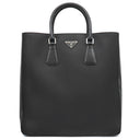 プラダ PRADA 2way トートバッグ 2VG115 ブラック ナイロン レザー TESSUTO SPAZZOLATO 2WAYバッグ シルバー金具 黒 ショルダー