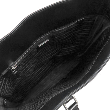 プラダ PRADA 2way トートバッグ 2VG115 ブラック ナイロン レザー TESSUTO SPAZZOLATO 2WAYバッグ シルバー金具 黒 ショルダー