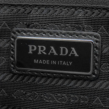 プラダ PRADA 2way トートバッグ 2VG115 ブラック ナイロン レザー TESSUTO SPAZZOLATO 2WAYバッグ シルバー金具 黒 ショルダー