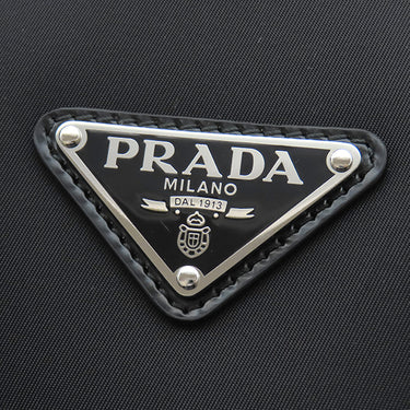 プラダ PRADA 2way トートバッグ 2VG115 ブラック ナイロン レザー TESSUTO SPAZZOLATO 2WAYバッグ シルバー金具 黒 ショルダー