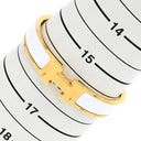 エルメス HERMES クリックH PM ホワイト×ゴールド GP エナメル ブレスレット 白 Hブレス