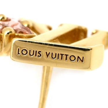 ルイヴィトン LOUIS VUITTON ブックル ドレイユ・ピュス ルルグラム ピアス M00786 ゴールド GP ラインストーン ピアス LV イニシャル モノグラム・フラワー
