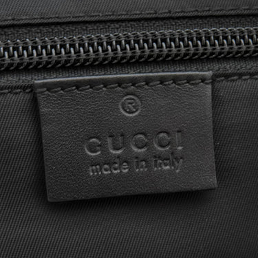 グッチ GUCCI ナイロン キャンバス バックパック 268184 ブラック ナイロン レザー リュック・デイパック シルバー金具 黒 シェリーライン