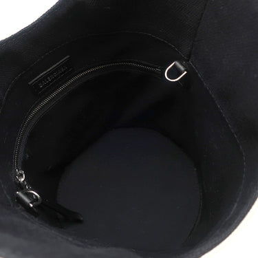 バレンシアガ BALENCIAGA ウェーブ XS 619979 ホワイト×ブラック キャンバス 2WAYバッグ シルバー金具 トートバッグ ショルダーバッグ 白 黒