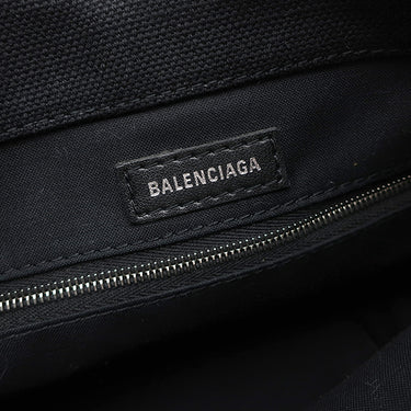 バレンシアガ BALENCIAGA ウェーブ XS 619979 ホワイト×ブラック キャンバス 2WAYバッグ シルバー金具 トートバッグ ショルダーバッグ 白 黒
