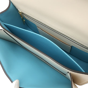 ルイヴィトン LOUIS VUITTON LVPONT9 LVポンヌフ M55950 クレーム スムースレザー ショルダーバッグ ゴールド金具 白 水色 LVサークル