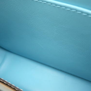 ルイヴィトン LOUIS VUITTON LVPONT9 LVポンヌフ M55950 クレーム スムースレザー ショルダーバッグ ゴールド金具 白 水色 LVサークル