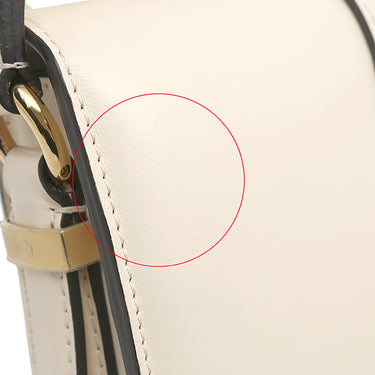 ルイヴィトン LOUIS VUITTON LVPONT9 LVポンヌフ M55950 クレーム スムースレザー ショルダーバッグ ゴールド金具 白 水色 LVサークル