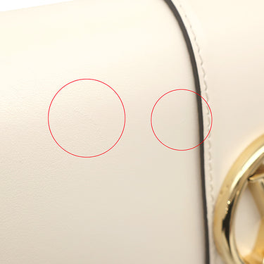ルイヴィトン LOUIS VUITTON LVPONT9 LVポンヌフ M55950 クレーム スムースレザー ショルダーバッグ ゴールド金具 白 水色 LVサークル