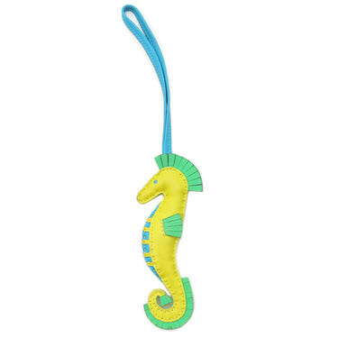 エルメス HERMES イポ ライム×ヴェールコミック×ブルーアズティック アニョーミロ バッグチャーム タツノオトシゴ