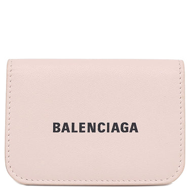 バレンシアガ BALENCIAGA Cash ミニウォレット 593813 ピンク レザー 三つ折り財布 シルバー金具 キャッシュ