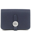 エルメス HERMES ドゴン カードケース ブルーニュイ トゴ コインケース シルバー金具 新品 未使用 紺 ミニ財布