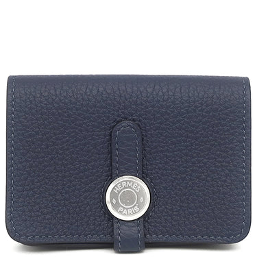 エルメス HERMES ドゴン カードケース ブルーニュイ トゴ コインケース シルバー金具 新品 未使用 紺 ミニ財布