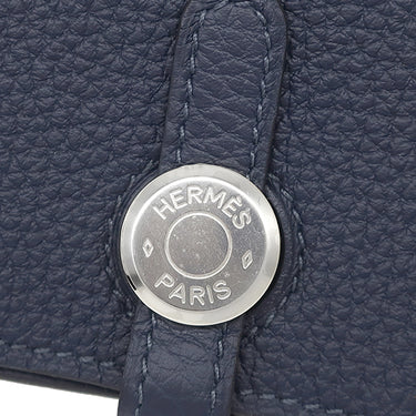 エルメス HERMES ドゴン カードケース ブルーニュイ トゴ コインケース シルバー金具 新品 未使用 紺 ミニ財布