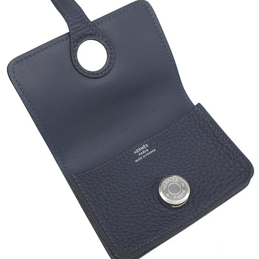 エルメス HERMES ドゴン カードケース ブルーニュイ トゴ コインケース シルバー金具 新品 未使用 紺 ミニ財布