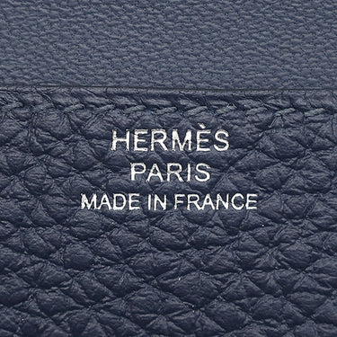 エルメス HERMES ドゴン カードケース ブルーニュイ トゴ コインケース シルバー金具 新品 未使用 紺 ミニ財布