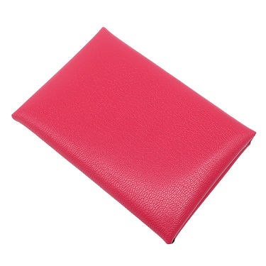 エルメス HERMES カルヴィ デュオ ローズエクストリーム シェーブル シェーブルシャムキラ カードケース シルバー金具 新品 未使用 フラグメントケース