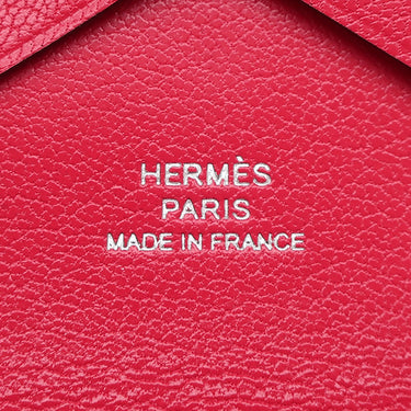 エルメス HERMES カルヴィ デュオ ローズエクストリーム シェーブル シェーブルシャムキラ カードケース シルバー金具 新品 未使用 フラグメントケース