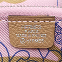 エルメス HERMES アザップ シルクイン コンパクト チャイ ヴォーエプソン コインケース シルバー金具 茶 ラウンドジップ