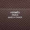 エルメス HERMES ベアンスフレ ヴェルソ モーヴペール×ルージュセリエ ヴォーエプソン 長財布 シルバー金具 ピンク 赤茶 バイカラー 二つ折財布