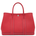 エルメス HERMES ガーデンパーティーTPM ルージュカザック カントリー トートバッグ シルバー金具 赤