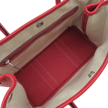 エルメス HERMES ガーデンパーティーTPM ルージュカザック カントリー トートバッグ シルバー金具 赤