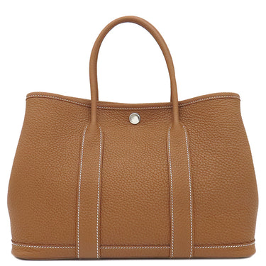 エルメス HERMES ガーデンパーティーTPM ゴールド ネゴンダ トートバッグ シルバー金具 新品 未使用 茶