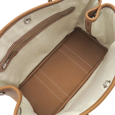 エルメス HERMES ガーデンパーティーTPM ゴールド ネゴンダ トートバッグ シルバー金具 新品 未使用 茶