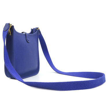 エルメス HERMES エヴリンTPM ロング ブルーロワイヤル トリヨンクレマンス ショルダーバッグ ゴールド金具 青