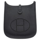 エルメス HERMES エヴリンTPM ロング ブラック トリヨンクレマンス ショルダーバッグ シルバー金具 黒