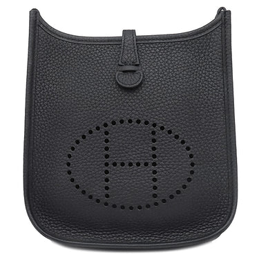 エルメス HERMES エヴリンTPM ロング ブラック トリヨンクレマンス ショルダーバッグ シルバー金具 黒
