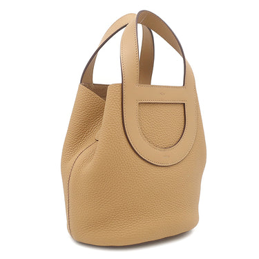 エルメス HERMES インザループ18 ビスキュイ トリヨンクレマンス ヴォースイフト ハンドバッグ ゴールド金具 茶