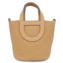 エルメス HERMES インザループ18 ビスキュイ トリヨンクレマンス ヴォースイフト ハンドバッグ ゴールド金具 茶