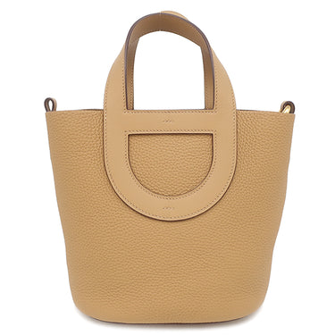 エルメス HERMES インザループ18 ビスキュイ トリヨンクレマンス ヴォースイフト ハンドバッグ ゴールド金具 茶