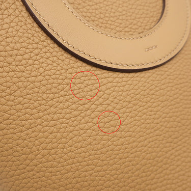 エルメス HERMES インザループ18 ビスキュイ トリヨンクレマンス ヴォースイフト ハンドバッグ ゴールド金具 茶