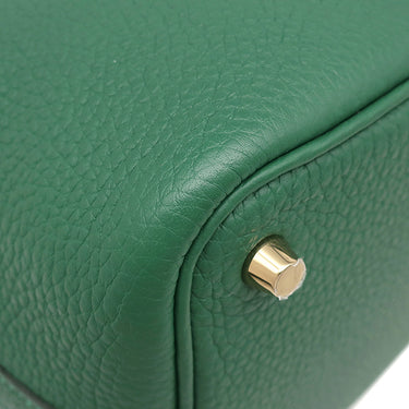 エルメス HERMES ピコタンロック PM エクラ ヴェールモワイヤン×ヴェールペパーミント トリヨンクレマンス ヴォースイフト ハンドバッグ ゴールド金具 緑 薄緑