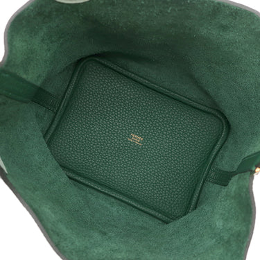 エルメス HERMES ピコタンロック PM エクラ ヴェールモワイヤン×ヴェールペパーミント トリヨンクレマンス ヴォースイフト ハンドバッグ ゴールド金具 緑 薄緑