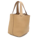 エルメス HERMES ピコタンロックPM チャイ トリヨンクレマンス ハンドバッグ シルバー金具 茶