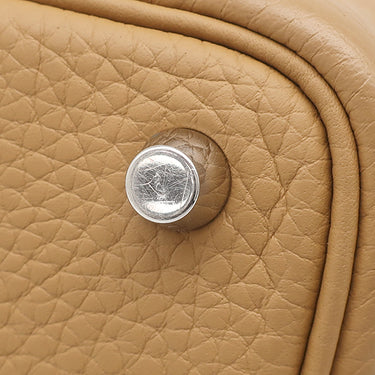 エルメス HERMES ピコタンロックPM チャイ トリヨンクレマンス ハンドバッグ シルバー金具 茶