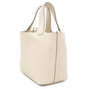 エルメス HERMES ピコタンロックPM ナタ トリヨンクレマンス ハンドバッグ シルバー金具 新品 未使用 オフホワイト