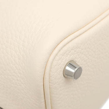 エルメス HERMES ピコタンロックPM ナタ トリヨンクレマンス ハンドバッグ シルバー金具 新品 未使用 オフホワイト