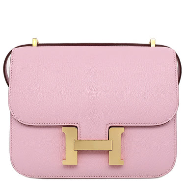エルメス HERMES コンスタンスミニ 3 モーヴシルベストル シェーブル ショルダーバッグ ピンクゴールド金具 ピンク