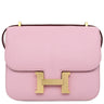 エルメス HERMES コンスタンスミニ 3 モーヴシルベストル シェーブル ショルダーバッグ ピンクゴールド金具 ピンク